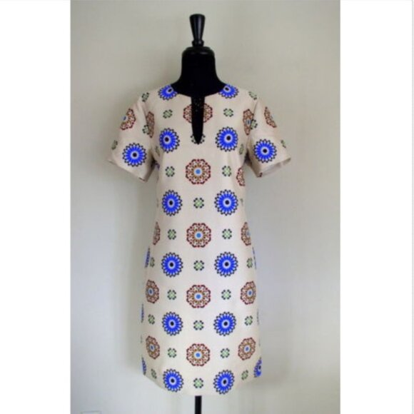 J.CREW Collection Spring 2014 Silk Wool Dress in tile medallion 12